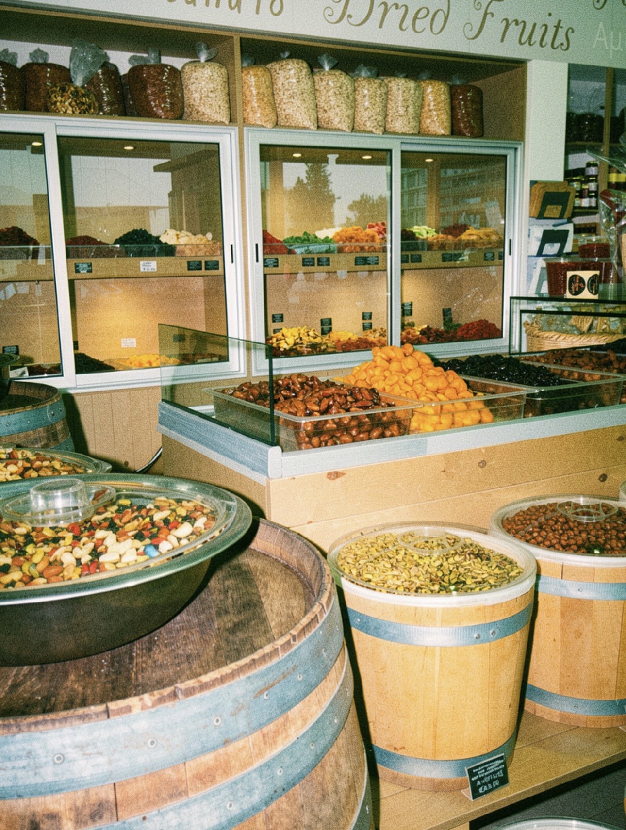 Family-run nut and dried fruit shop interior